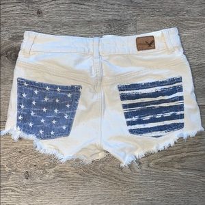 🇺🇸 American Eagle USA Flag Jean Shorts 🇺🇸